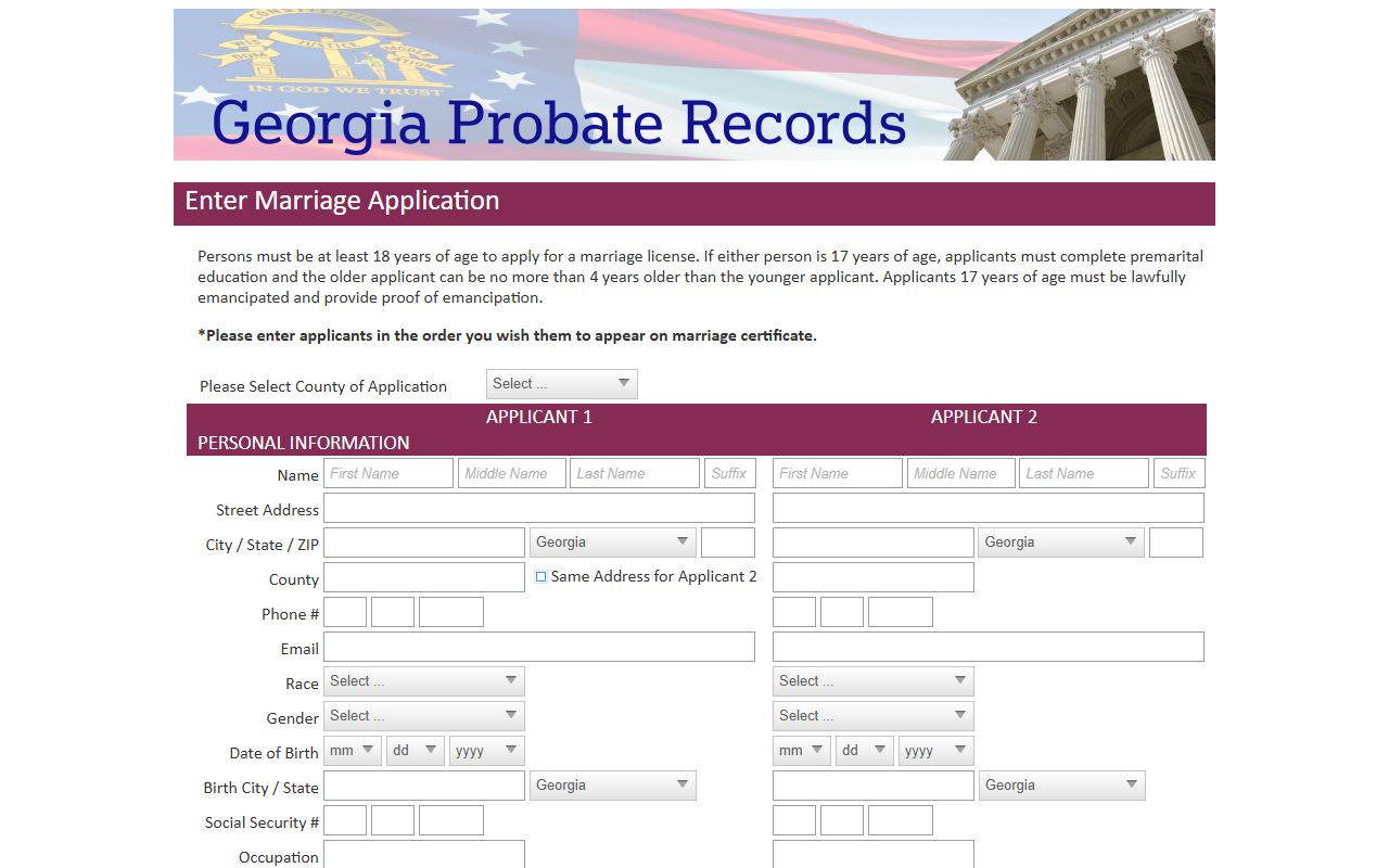 Harris County court dockets Georgia Probate Records module