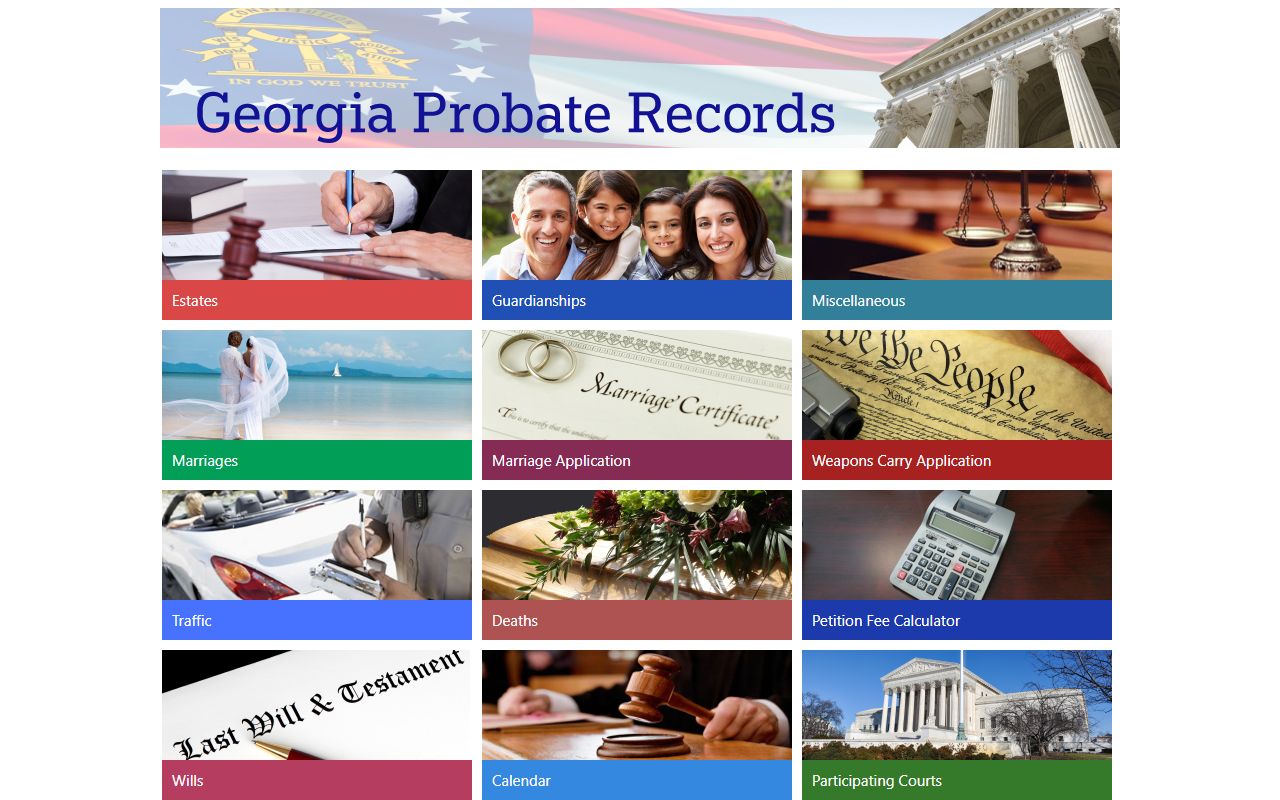 Harris County court records Georgia Probate Records main menu