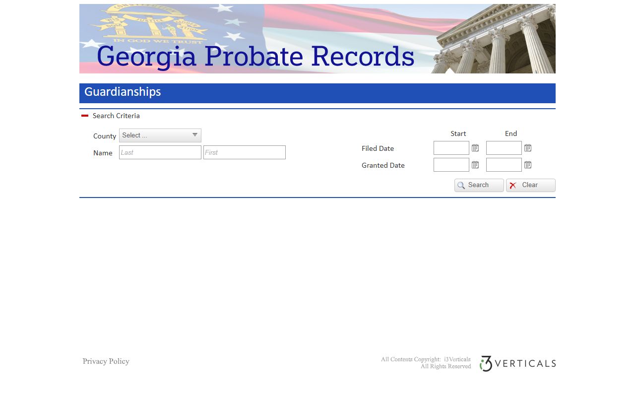 Harris County court records guardianship search fields