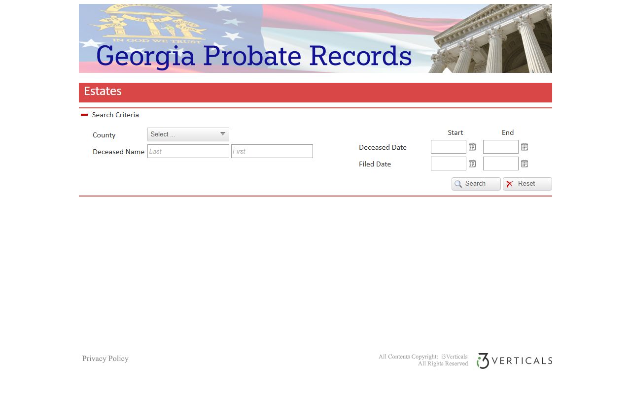 Harris County court records estate search fields