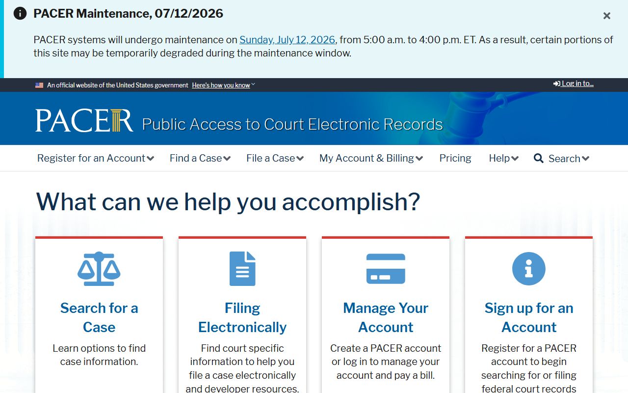 Harris County Superior Court records PACER federal distinction