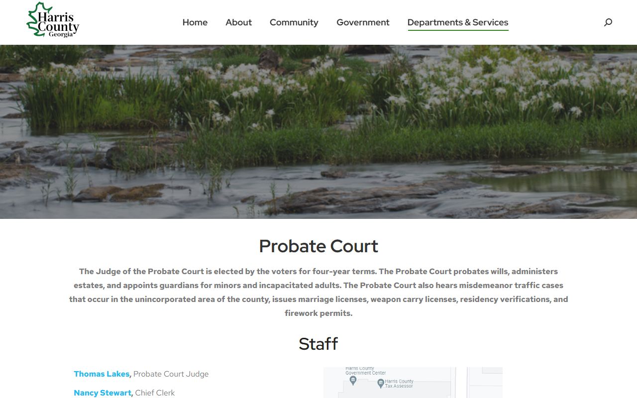 Harris County probate court records county page