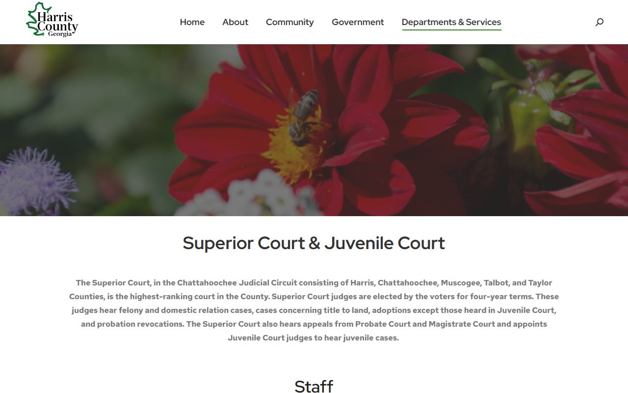 Harris County court records Superior and Juvenile Court page