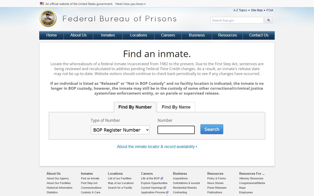 Harris County inmate records federal inmate locator fallback