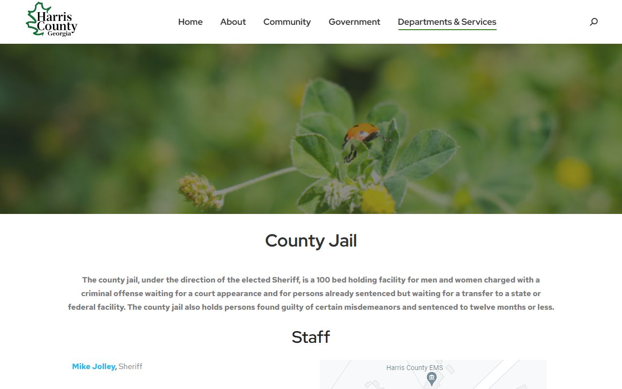 Harris County inmate records county jail page
